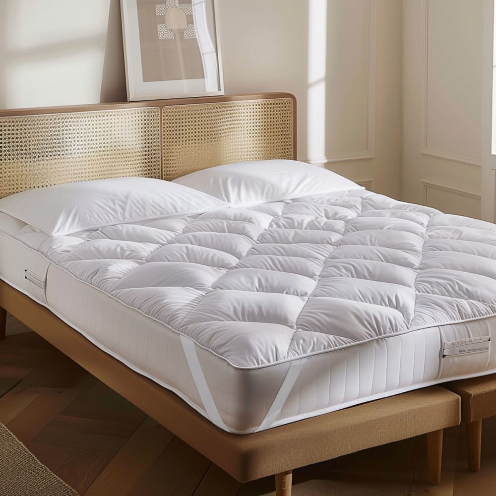 Surmatelas elastiqué microfibre - moelleux 160x200 cm - Maisons du Monde
