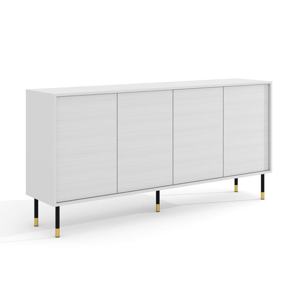 Buffet 4 portes panneaux stratifiés blanc Buffet 4 portes panneaux stratifiés blanc