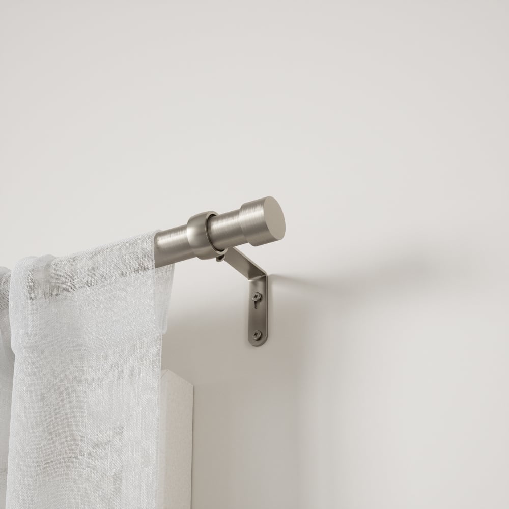 Tringle à rideaux D25mm extensible nickel, 96-176cm - Maisons du Monde