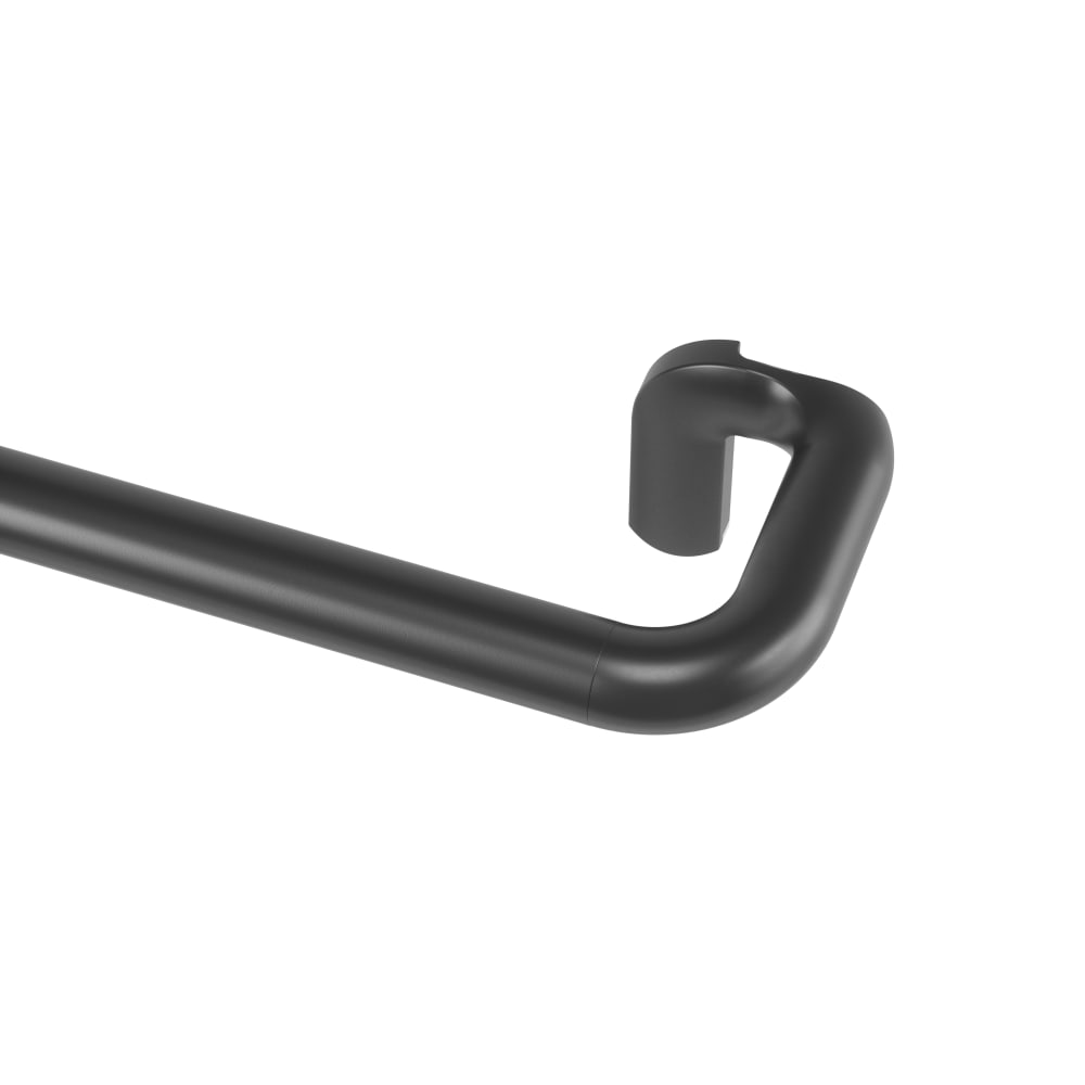 Tringle à rideaux D25mm extensible noire de 304 à 462cm