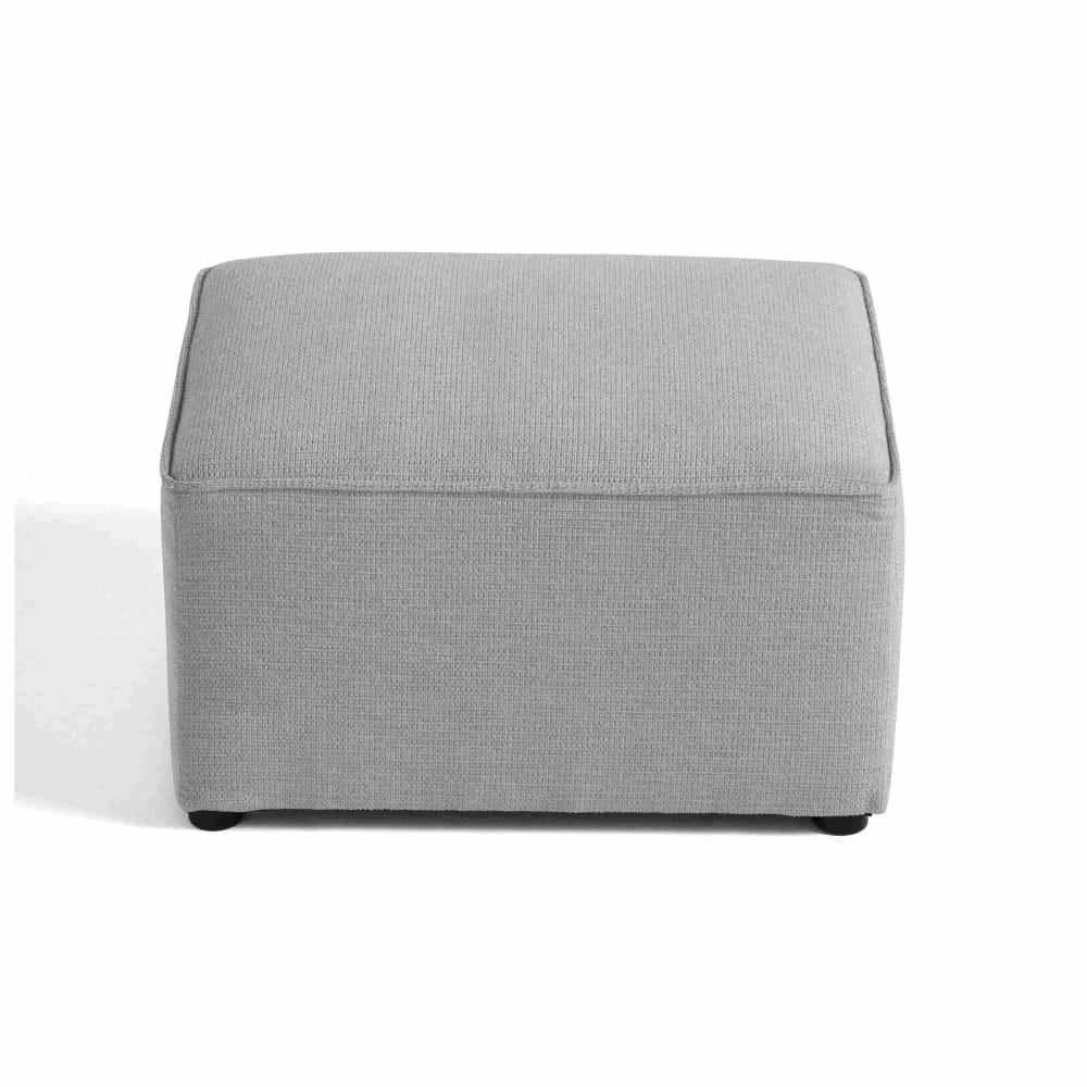 pouf en tissu texturé - clair