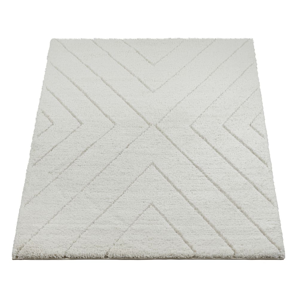 Tapis Shaggy moderne poils longs, crème, 80 x 150 cm — vue 4