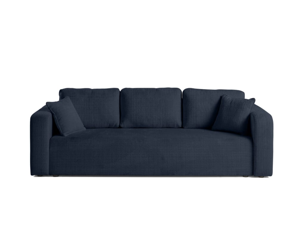 Canapé droit convertible - bleu