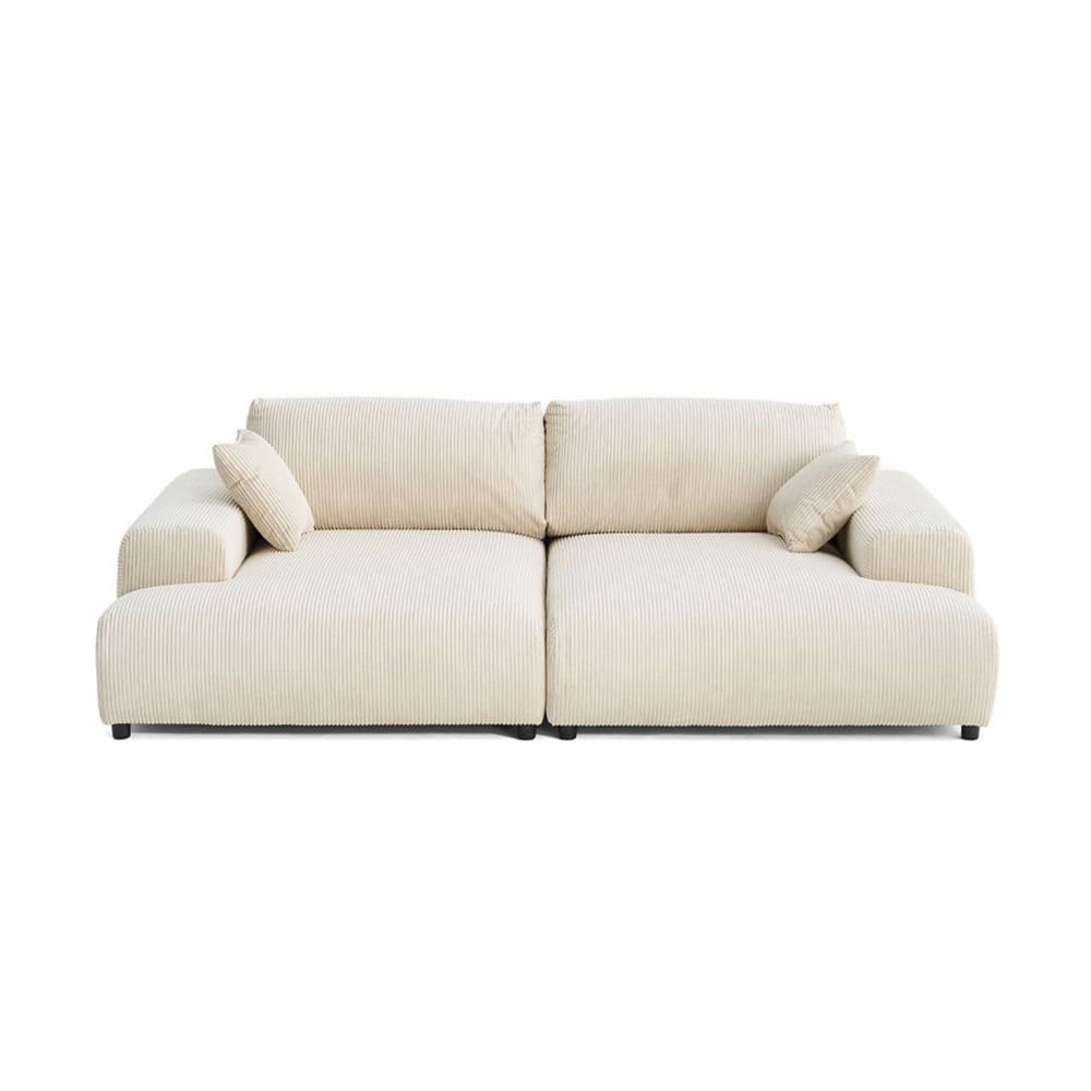 Canapé droit 4 places en  beige