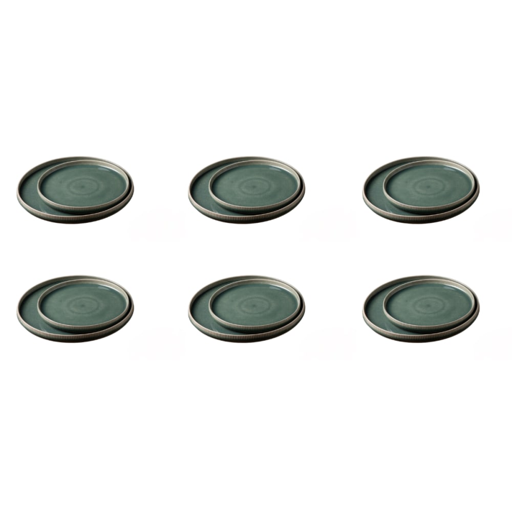 LAGUIOLE CUISSON Service 12 pièces en grès vert - Porcelaine