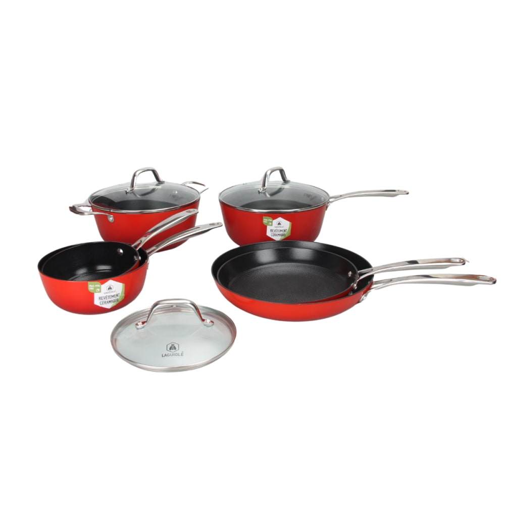 Set de 9 pièces rouges