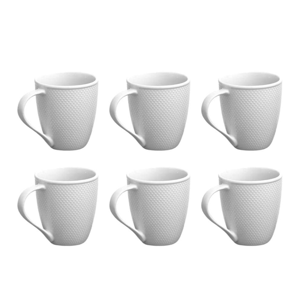 Lot de 6 mugs blanc