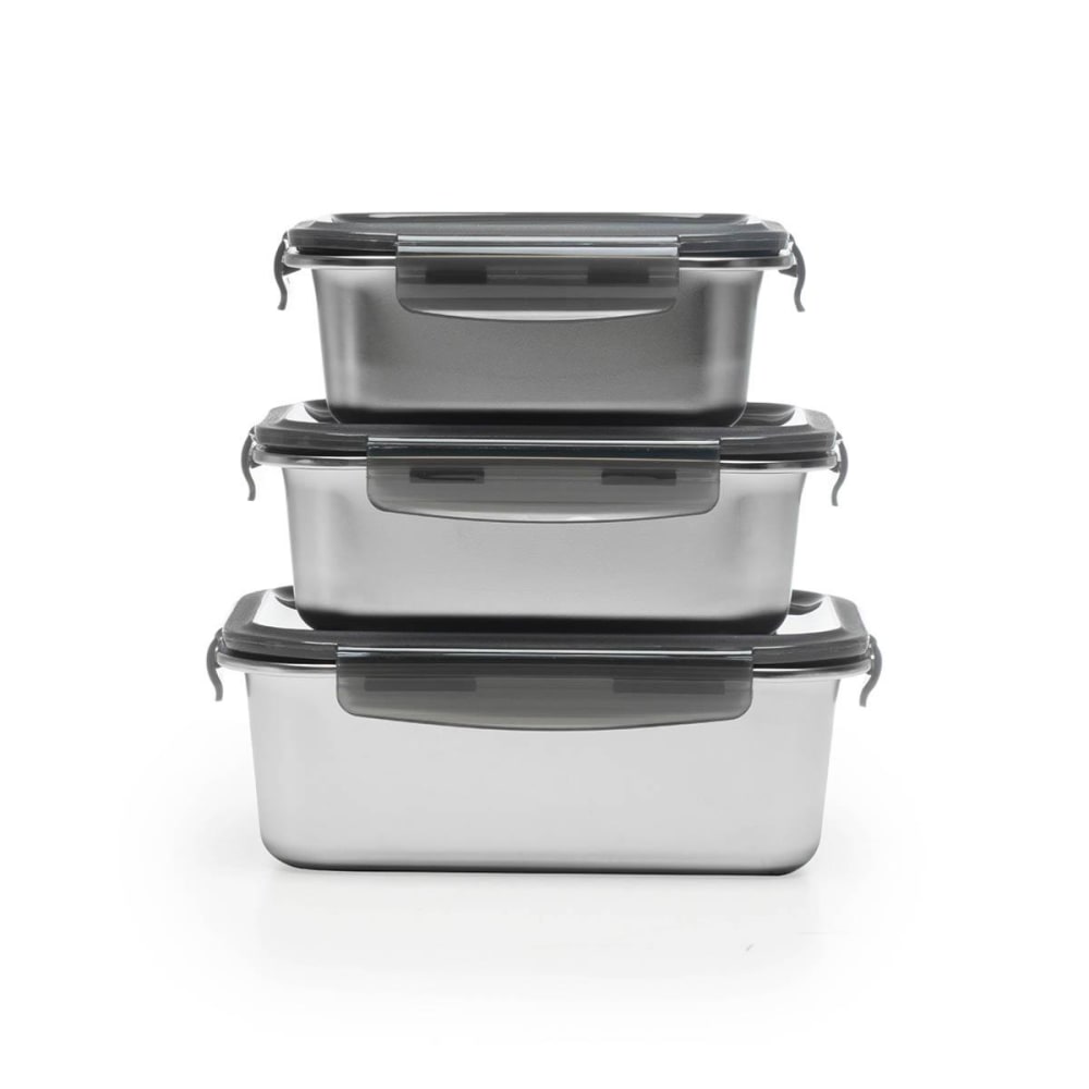 3 boîtes rectangulaires inox 3 boîtes rectangulaires inox