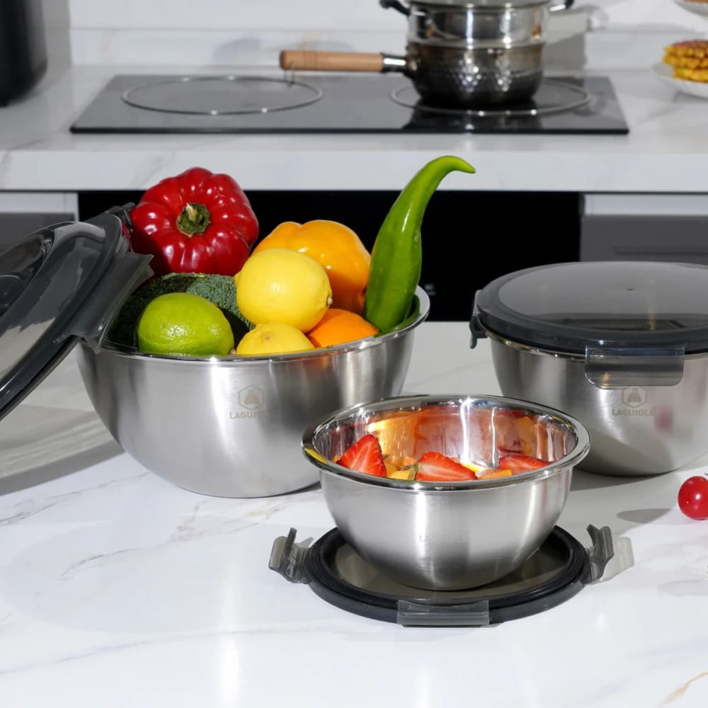 Set de 3 bols inox 20/24/28cm - Maisons du Monde