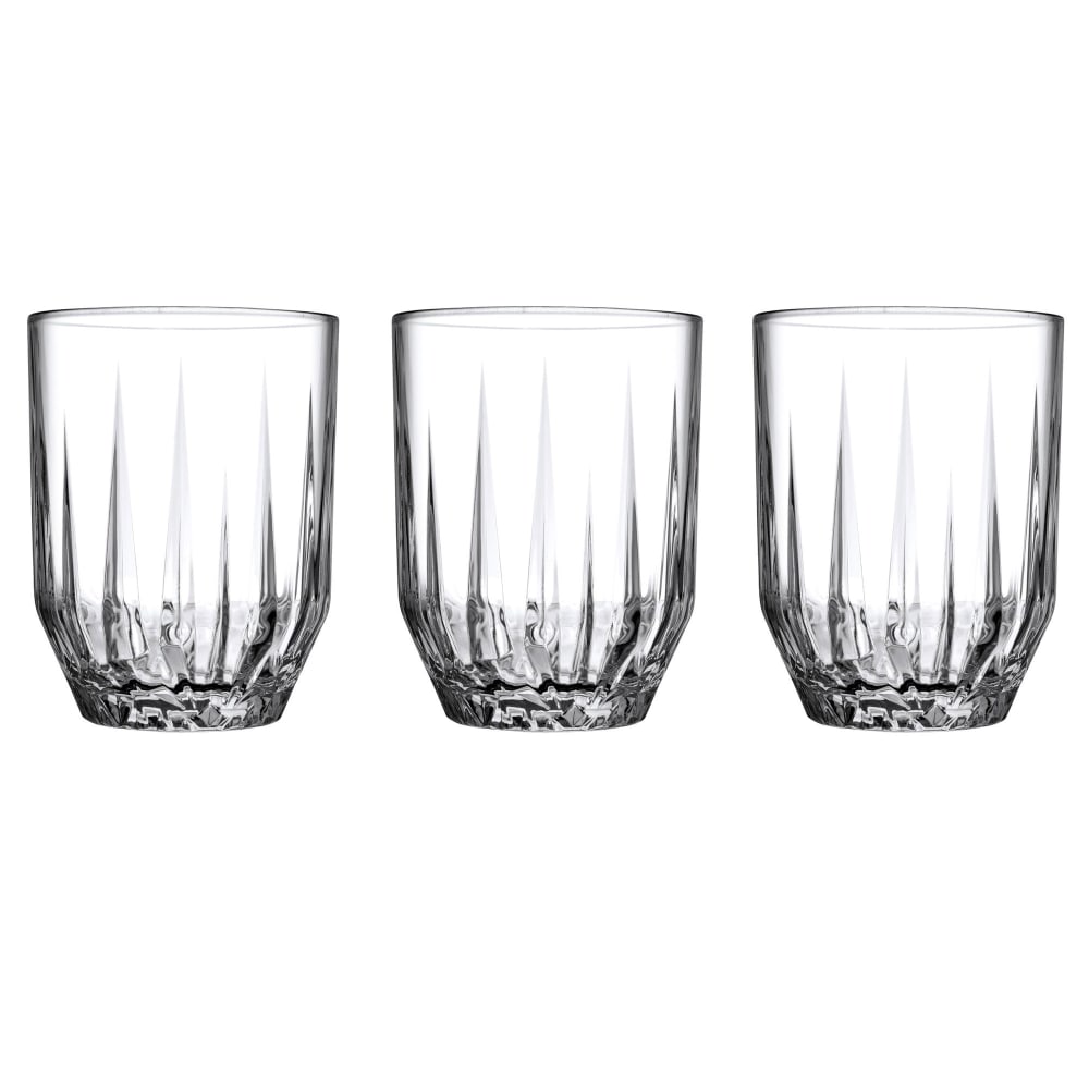 WADIGA Set composé de 3 verres à eau en verre transparent. Contenance: 25cl Couleur: Transparent Matière: Verre