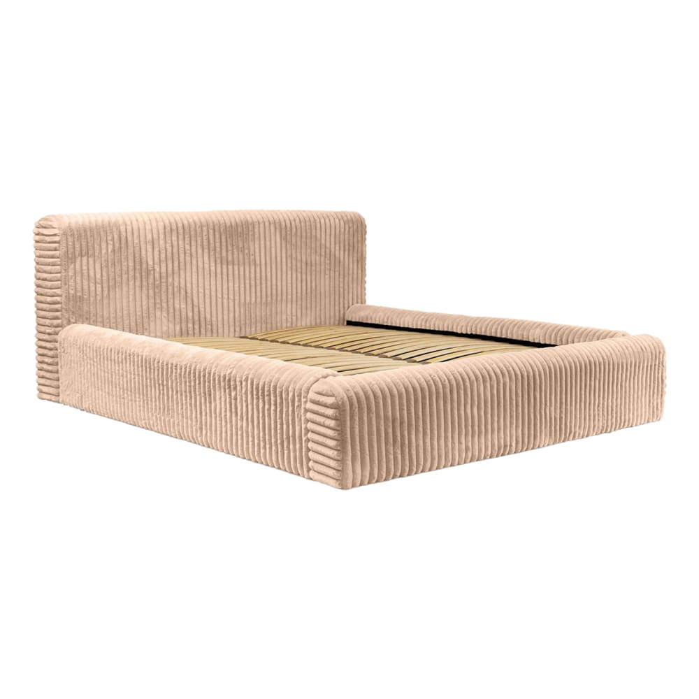 Lit en mousse en tricot 160x200 cm, beige