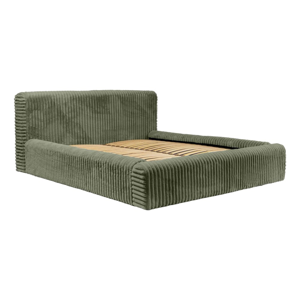 Lit convertible en tissu tricoté 160x200 cm, vert