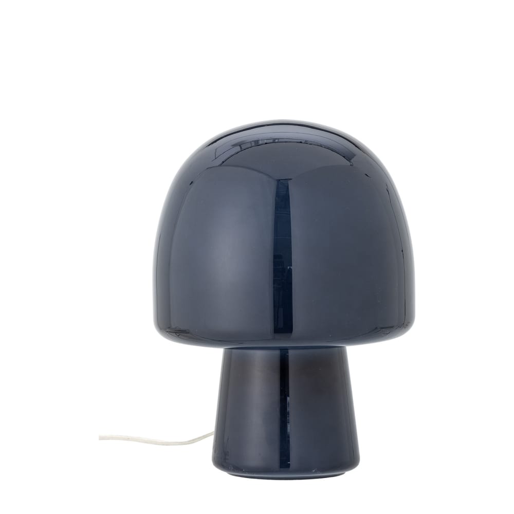 Lampe de table en verre bleu H26.5
