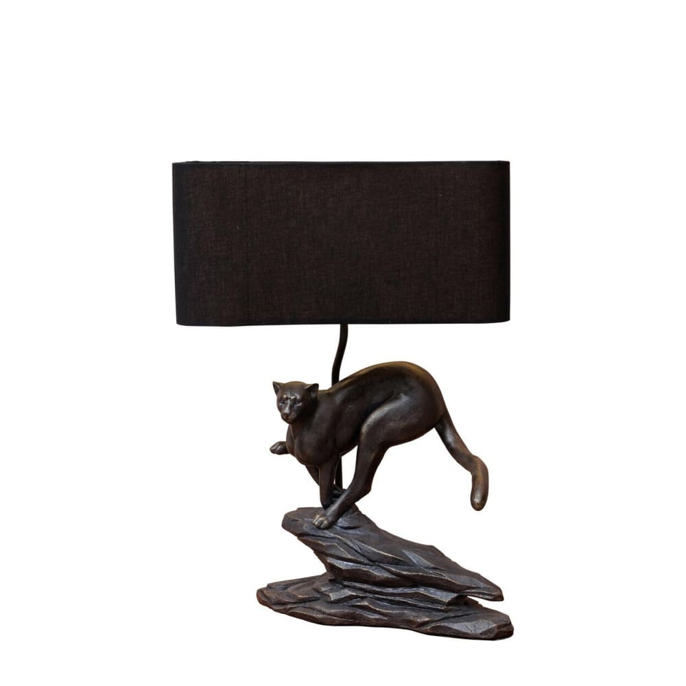 Lampe à poser en résine noir