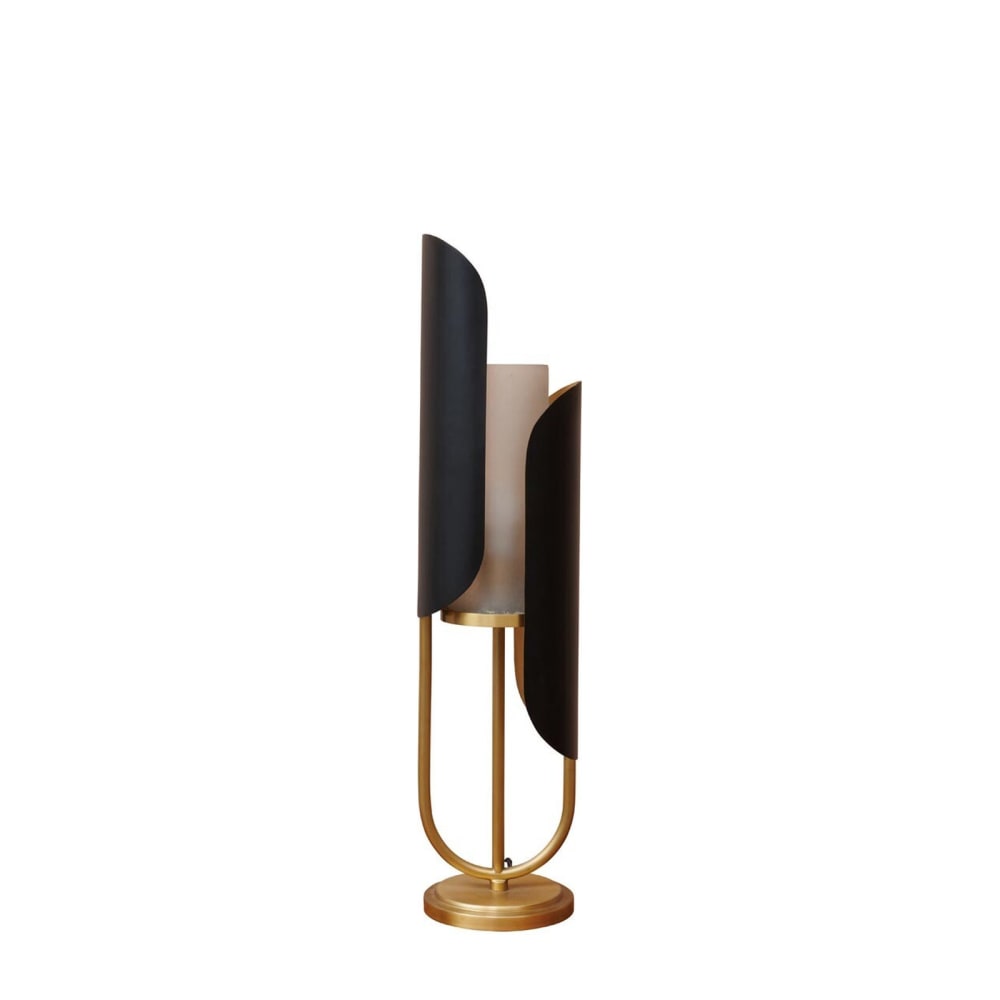 Chehoma Lampe à poser en métal or et noir Multicolore