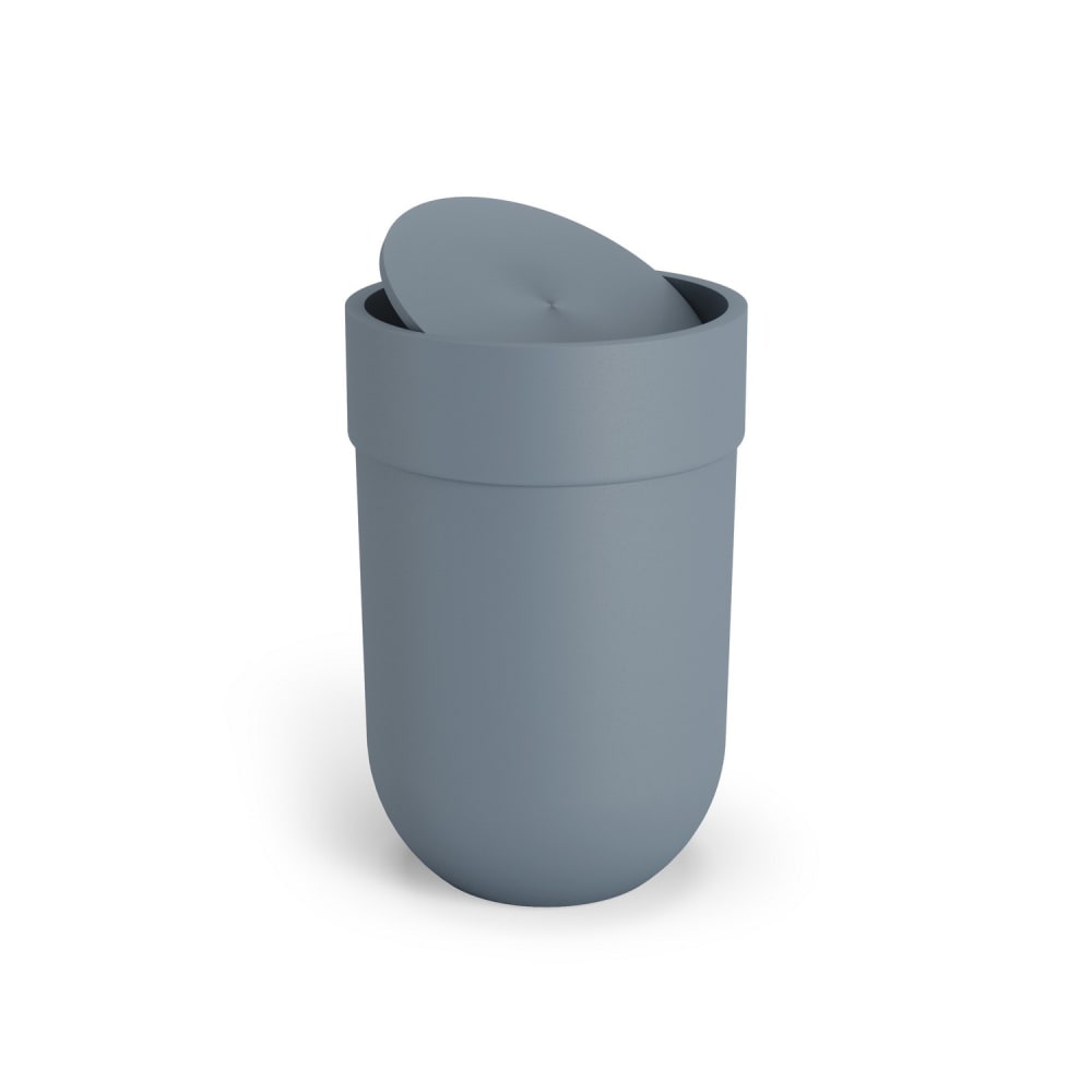 Umbra Poubelle de salle de bain avec couvercle rotatif 6 litres touch Bleu Pvc - Poly Chlorure De Vinyle