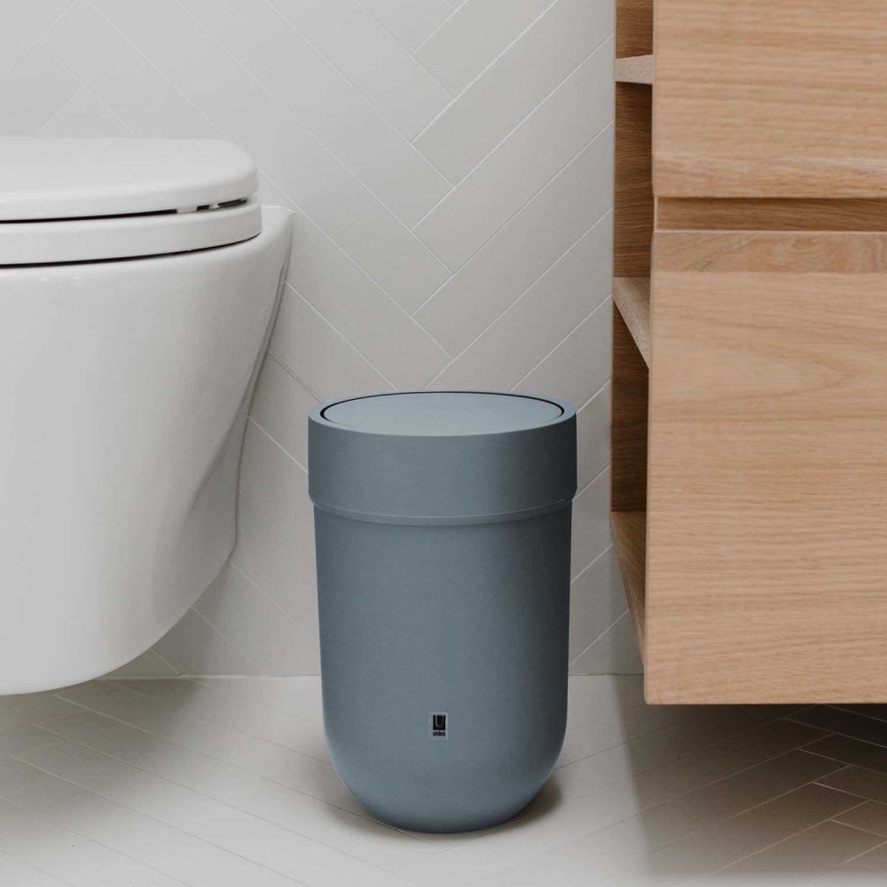 Poubelle de salle de bain avec couvercle rotatif 6 litres touch - Maisons du Monde