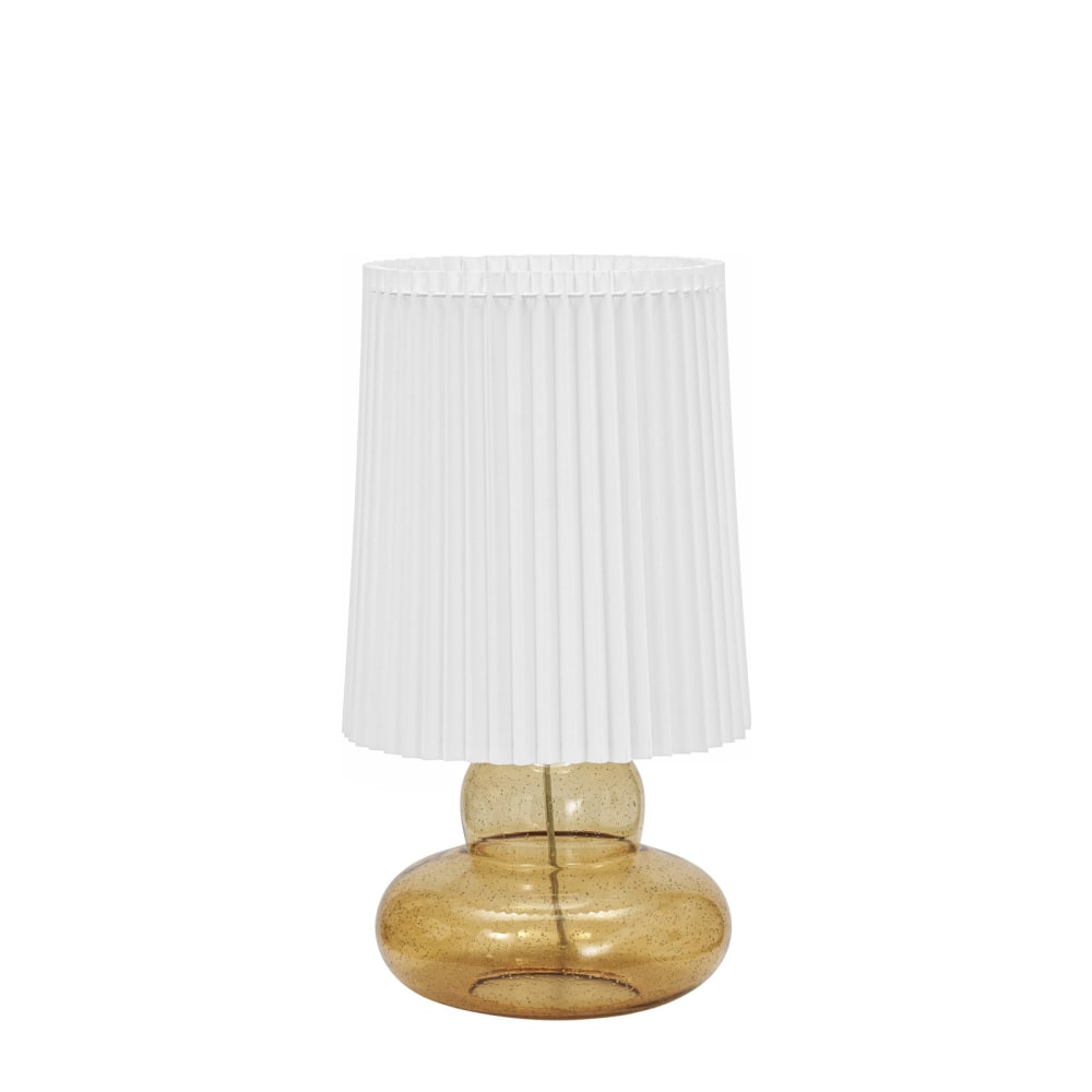 Lampe à poser en verre ambre