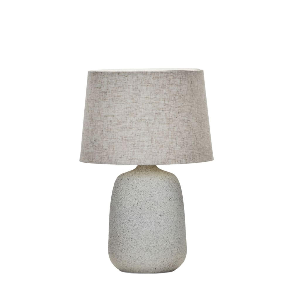 house doctor Tischlampe aus Sandstein, weiß - Steingut