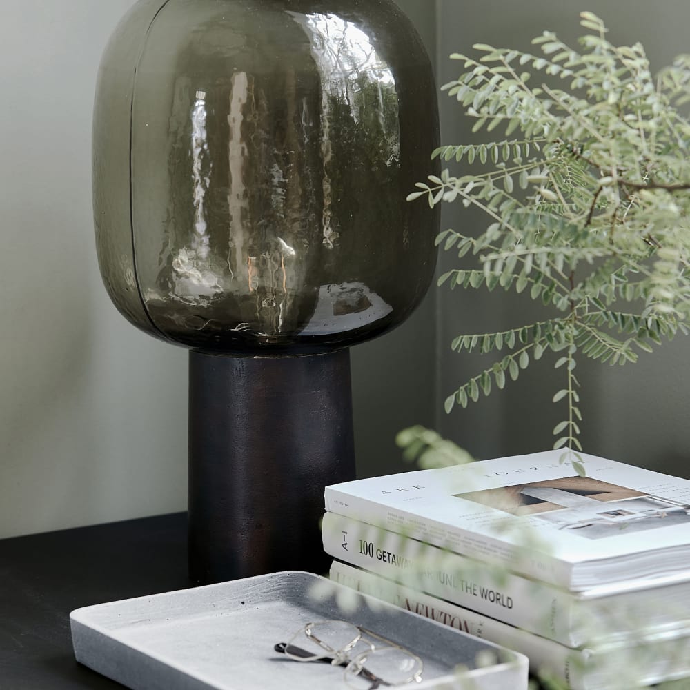 Lampe à poser en aluminium laiton marron h52 - Maisons du Monde
