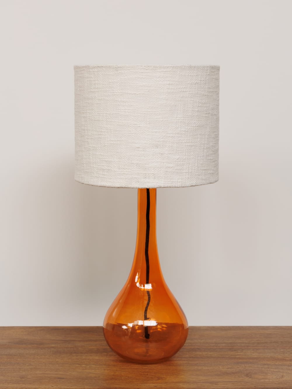 Lampe à poser en verre orange - Maisons du Monde