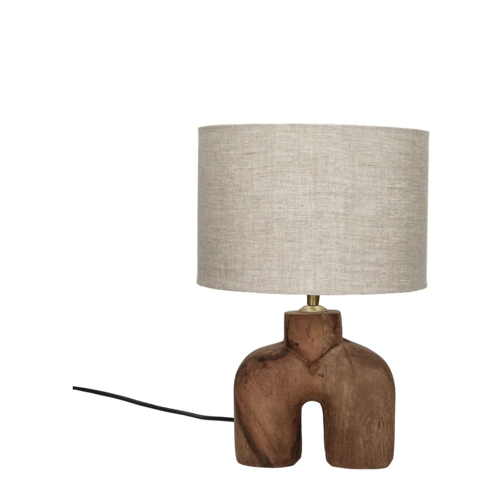 Lampe en bois marron
