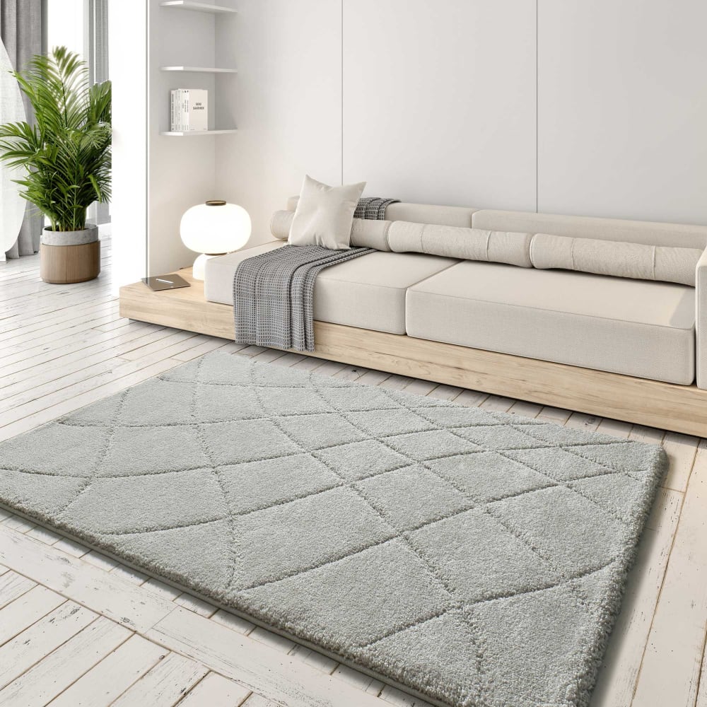 Tapis à relief shaggy gris 80x150 cm — vue 3
