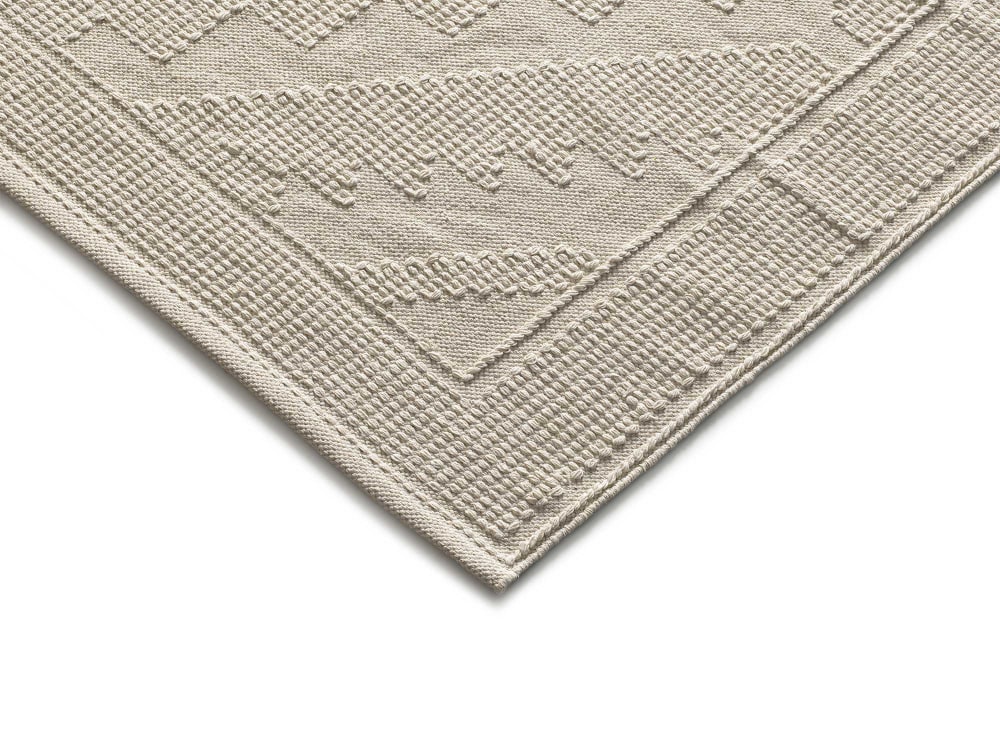 Tapis coton à relief crème 160x230 cm — vue 4