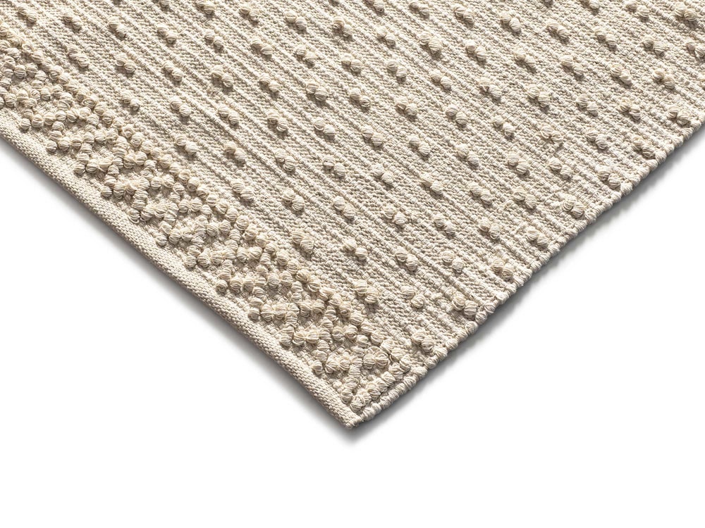 Tapis coton à relief lavable crème 80x120 cm — vue 4