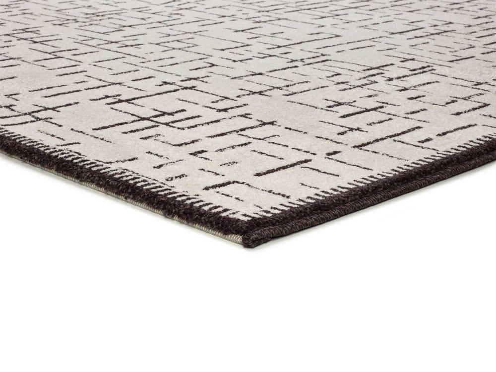 Tapis géométrique blanc/noir 133x190 cm — vue 4
