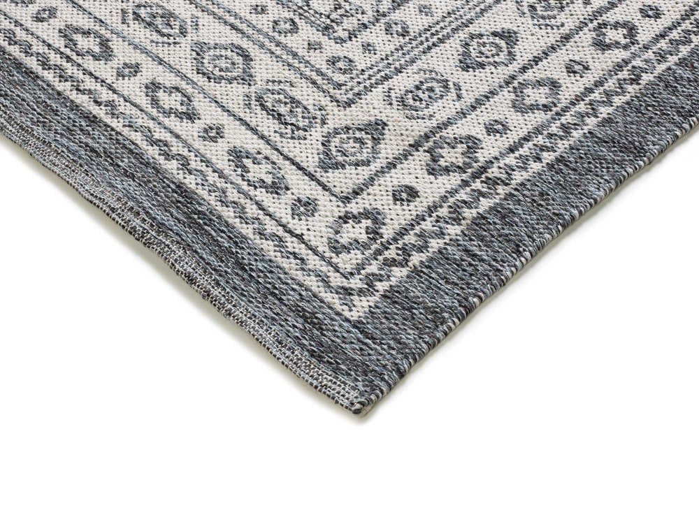 Tapis en coton vintage oriental bleu/blanc 120x170 cm — vue 4