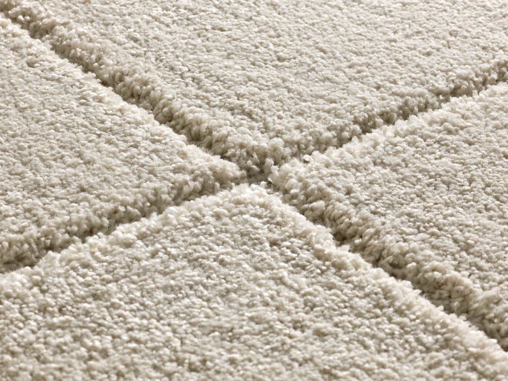 Tapis descente de lit shaggy blanc 60x120 cm — vue 4