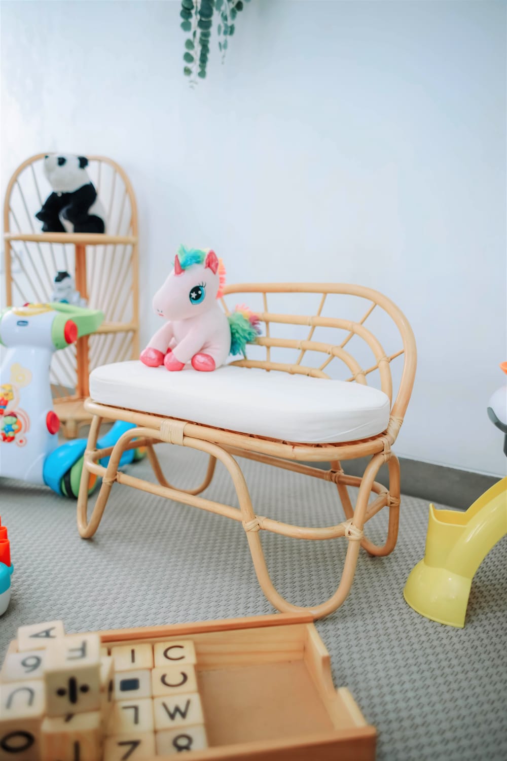 Sofa - Canapé pour enfants en rotin naturel