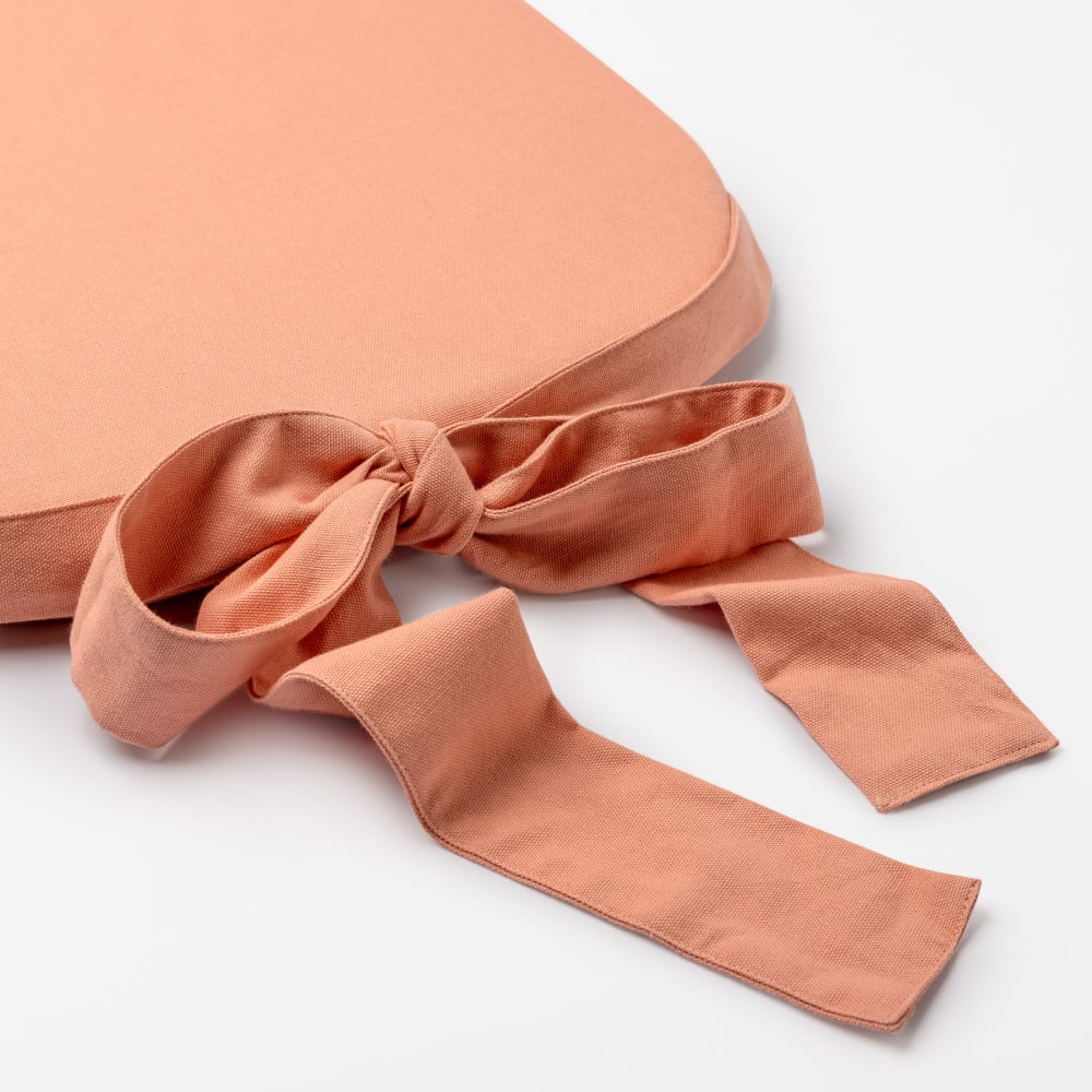 Coussin de chaise rose en coton 40x40 cm uni — vue 3