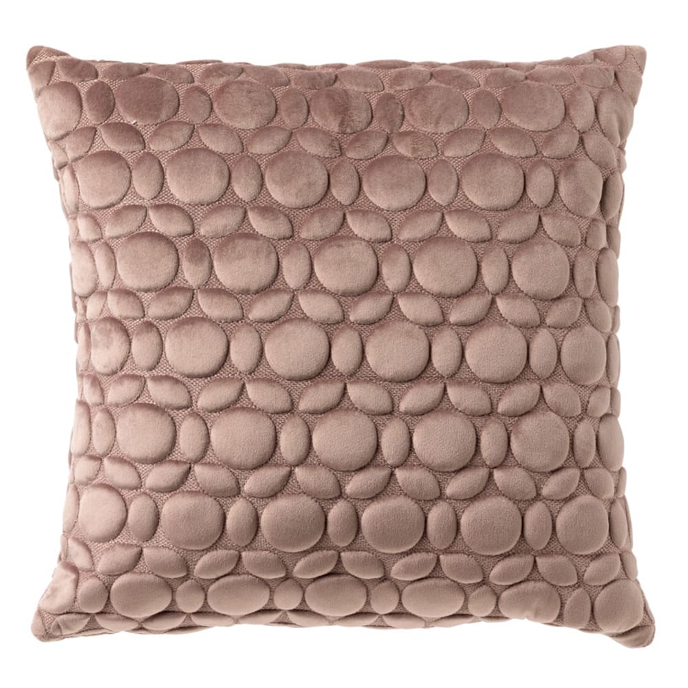 Coussin rose en velours 45x45 cm