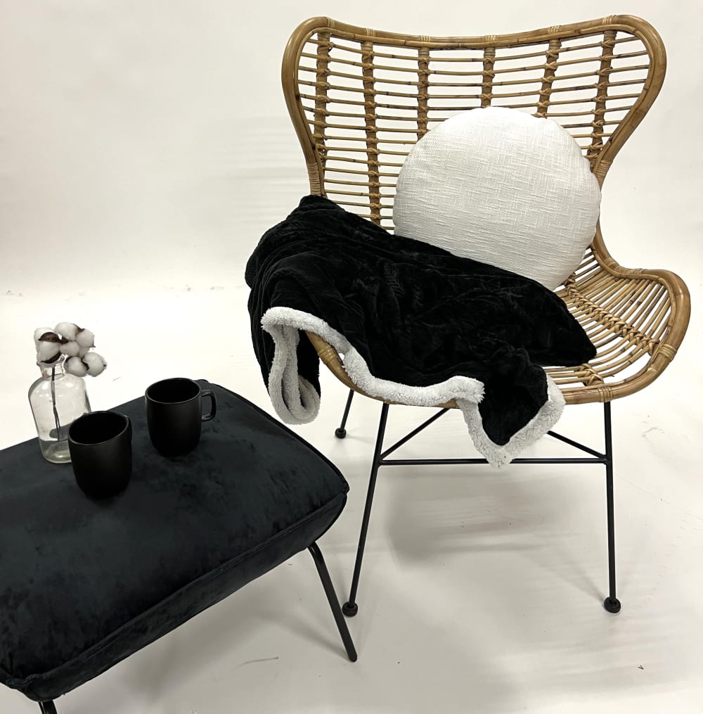 Plaid noir 150x200 cm - Maisons du Monde