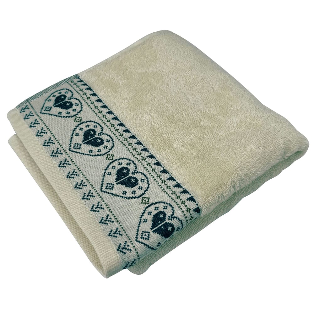 Drap de bain en coton 450 g/m² blanc ivoire 70x140cm