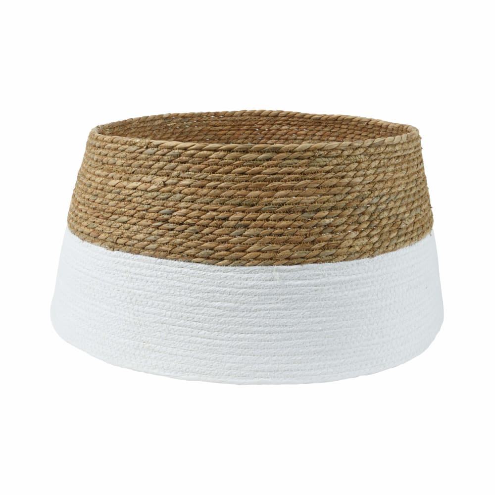 Cache-pied pour sapin de Noël en algue marine blanche, Ø 57 cm