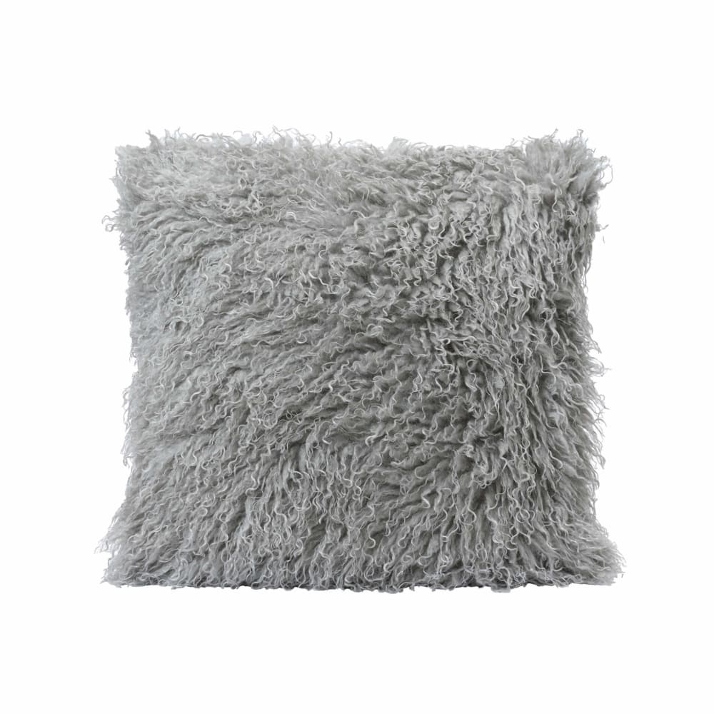 Mobili Rebecca Dekokissen aus Polyester im Mongolei-Effekt, 45x45 cm, grau style modern - Pes - Polyester