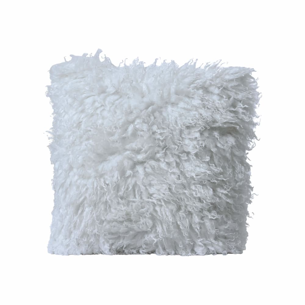 Mobili Rebecca Dekokissen aus Polyester im Mongolei-Effekt, 45x45 cm, weiß style modern - Pes - Polyester