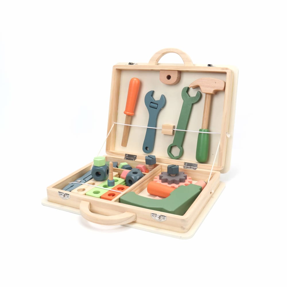 Mobili Rebecca - Jeu mallette avec outils en bois pour enfants