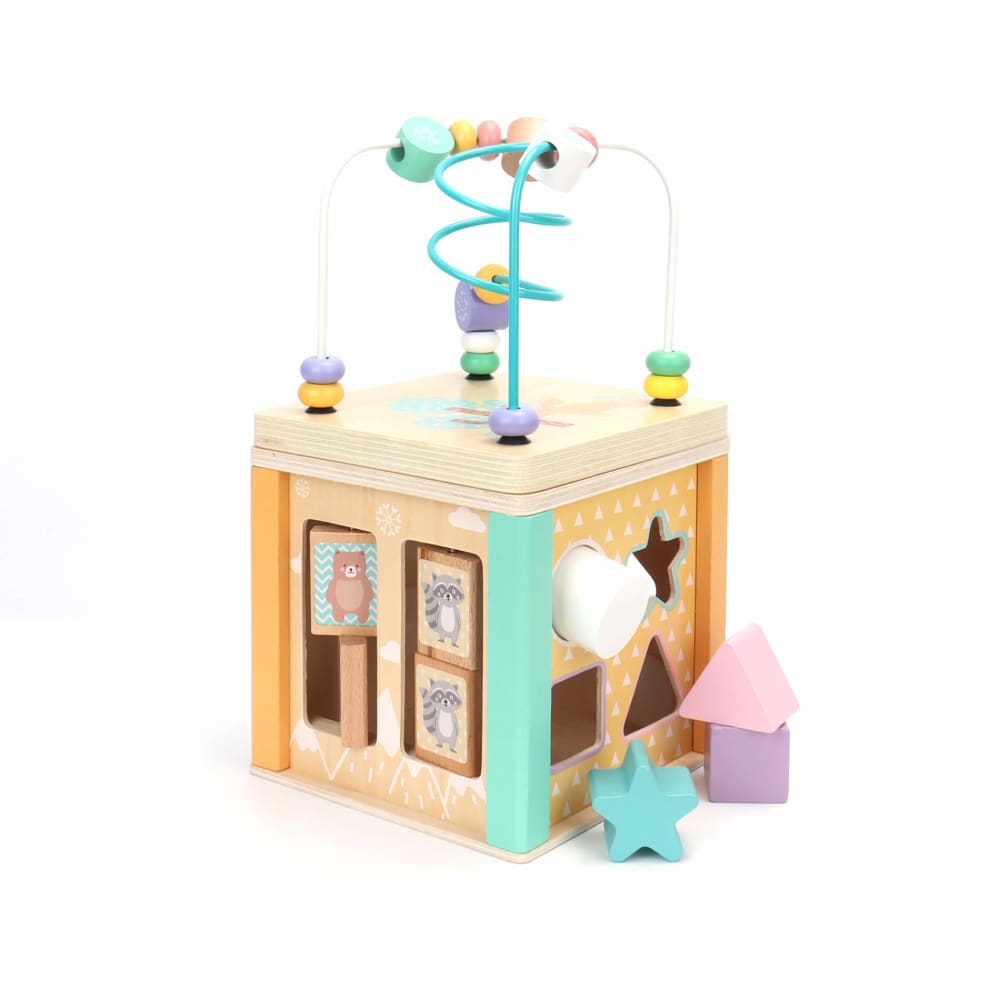 Cube Montessori 5 jeux en 1 en bois pour enfants (Mobili Rebecca) - Image 2
