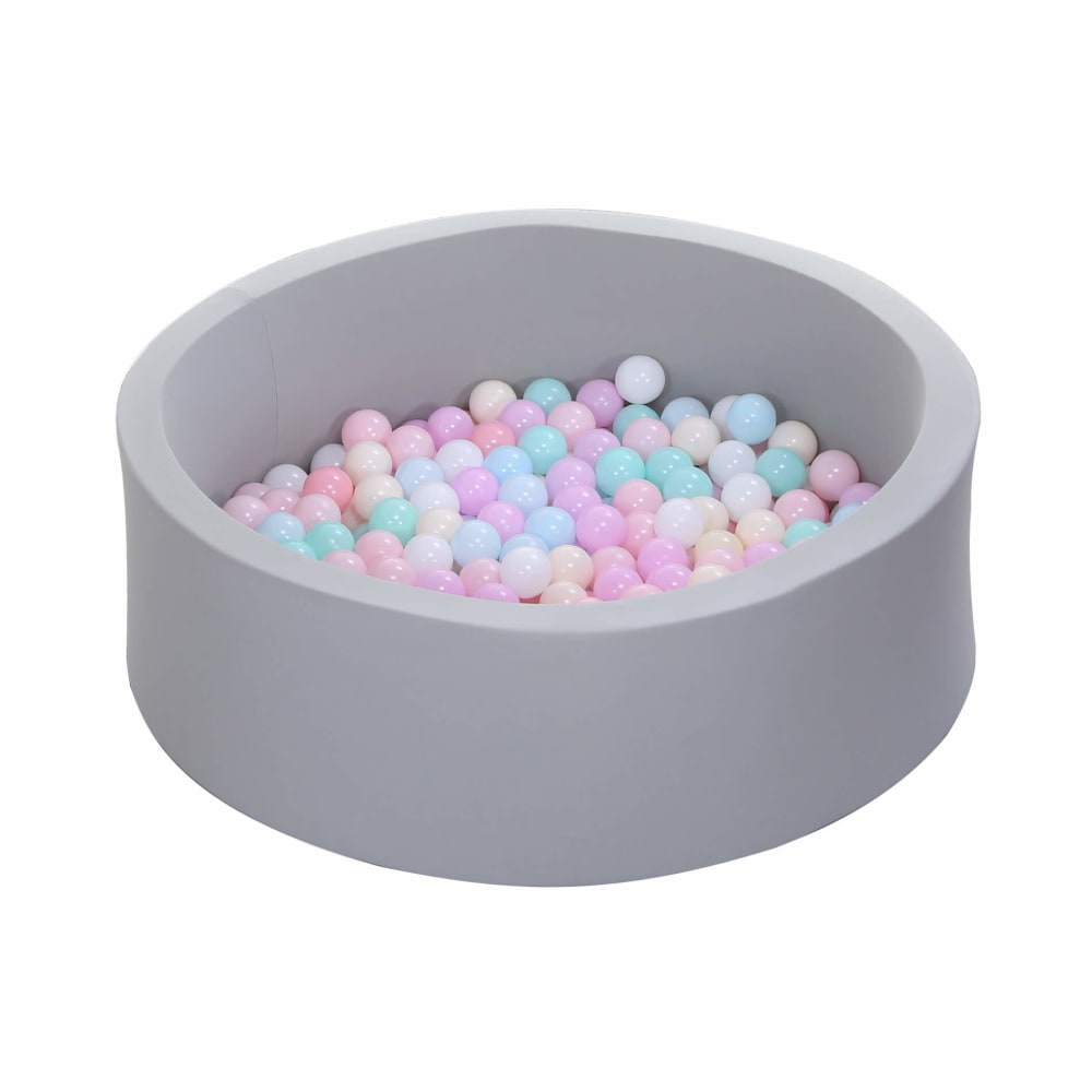 Mobili Rebecca Spielzeug-Pool mit 200 bunten Bällen, grau, H 28 x Ø 90 cm style modern Schwamm Kinder
