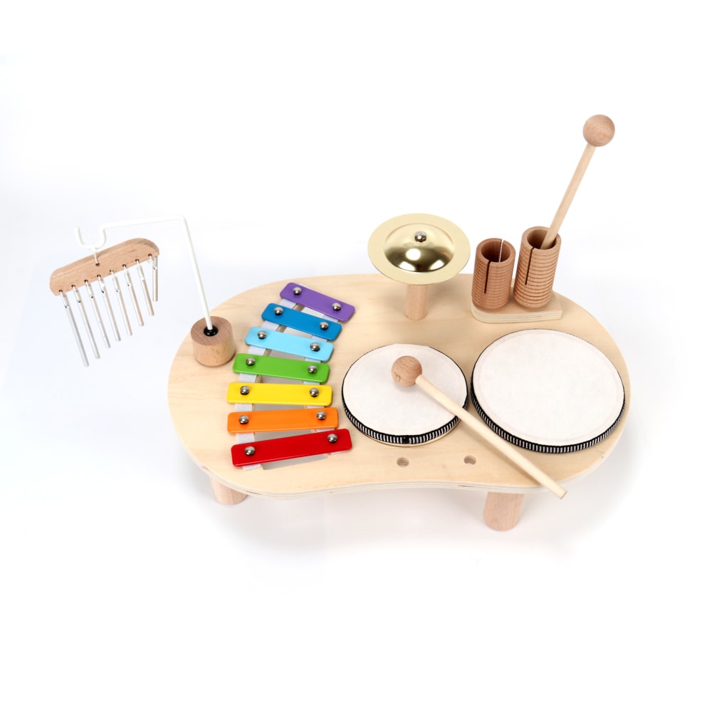 Xylophone et tambour en bois pour enfants (Mobili Rebecca) - Image 1