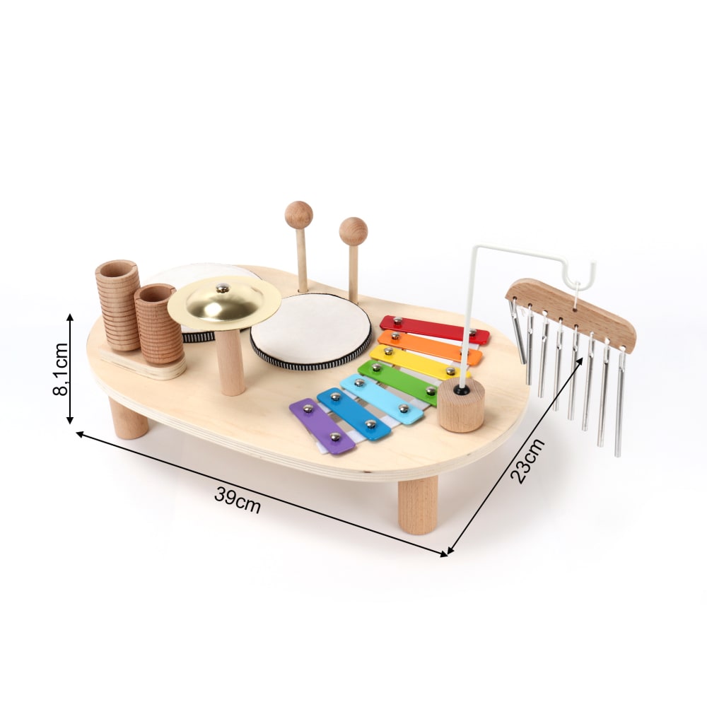 Xylophone et tambour en bois pour enfants (Mobili Rebecca) - Image 2