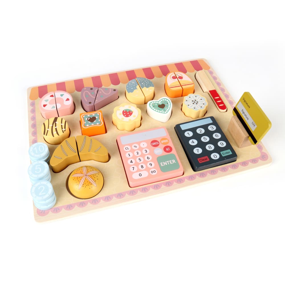 Jeu plateau boulangerie en bois pour enfants