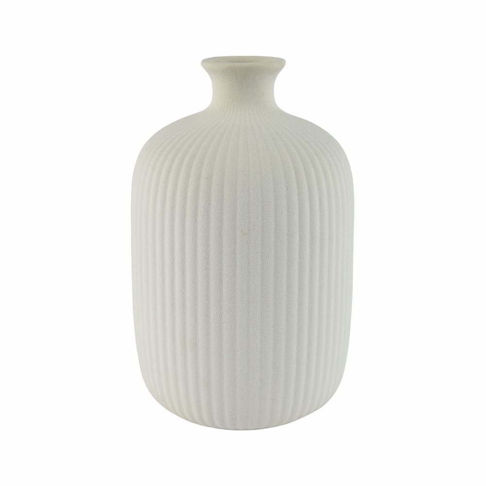 Vase en grès blanc, H 25 cm