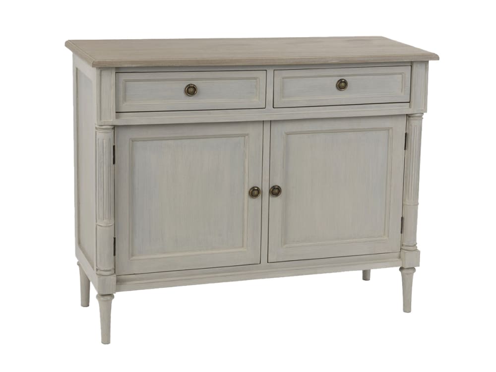 Amadeus Buffet en bois clair Gris Bois - 100x80x35cm