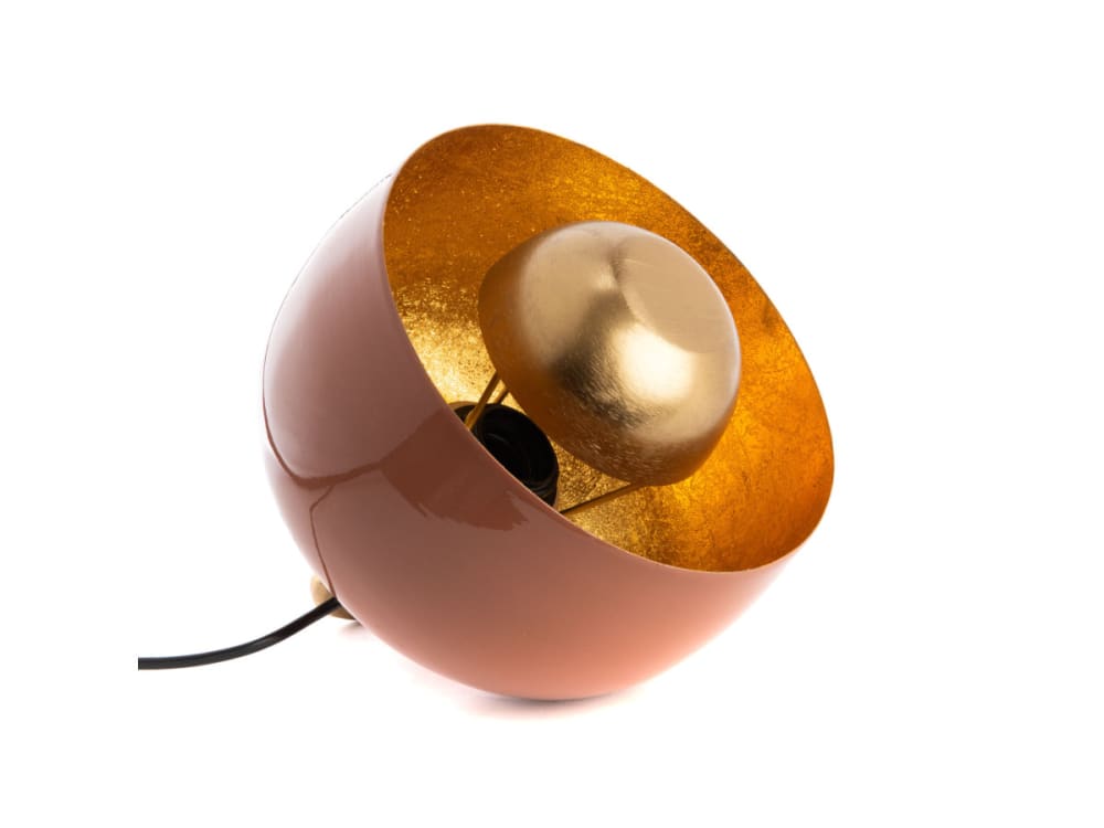 Lampe à poser en métal terracotta style industriel