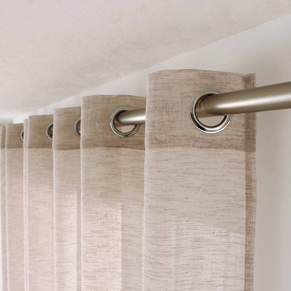 Voilage tamisant à l'aspect lin polyester naturel 140x240 cm - Maisons du Monde
